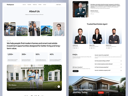 About Us page - Real Estate Website