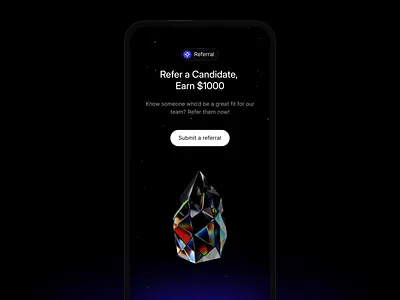 Single-Path Referral System | Heli Technology 3d dimond 3d dimond motion 3d motion design animation branding dark ui design system glass 3d design graphic design mobile mockup mockup mockup motion motion user interface visual brand design