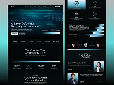 Liberty - Cybersecurity Landing Page b2b clean cleandesign cyber cybersecurity darkmode futuristic landing landingpage minimalist saas security tech ui uidesign webdesign website