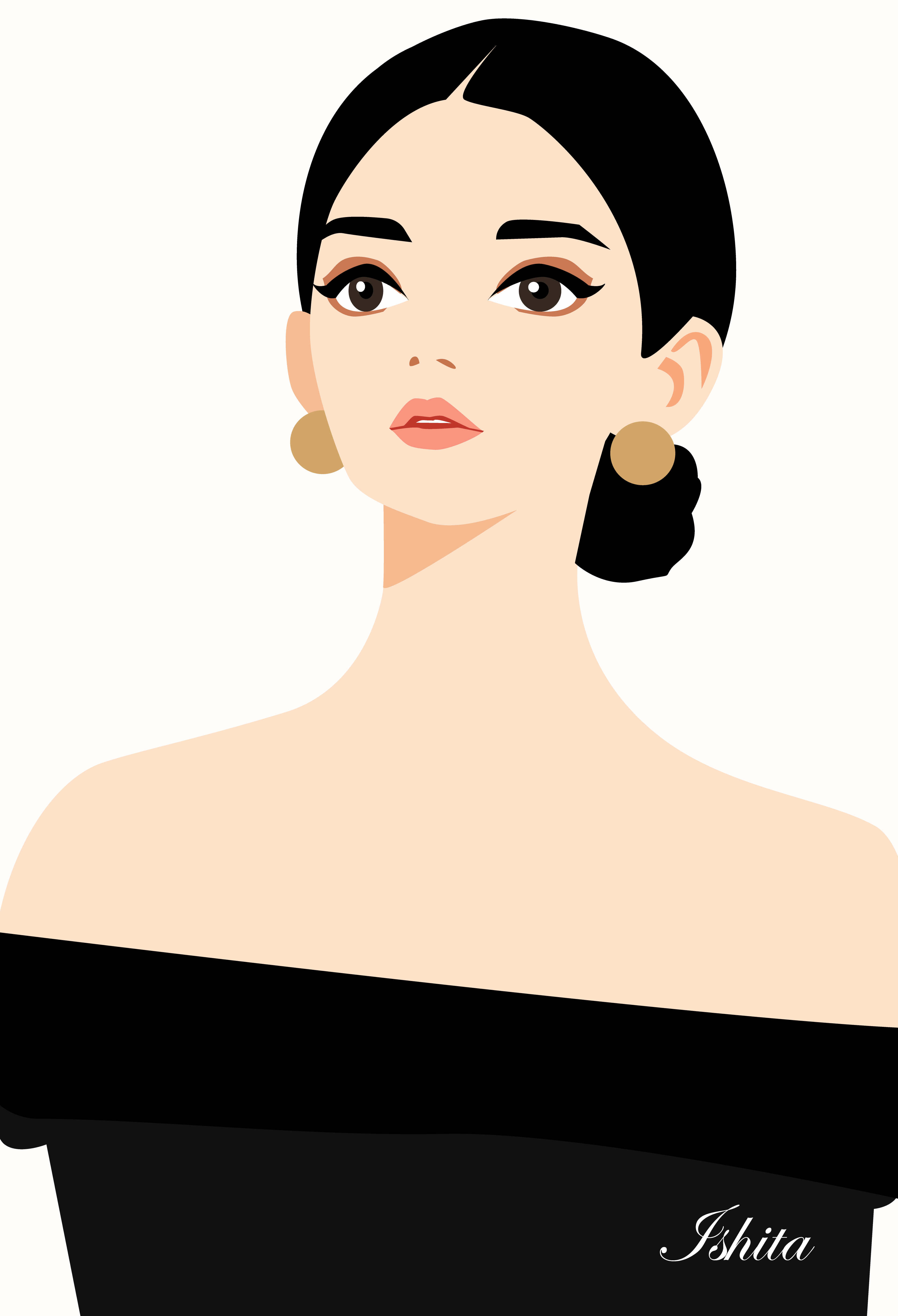 Young woman design graphic design illustration minimalist vector