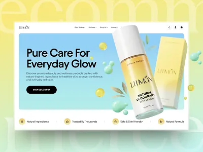 Ecommerce Website | Ecommerce Landing Page beauty care beauty product e commerce design e commerce landing page ecommerce ecommerce landing page ecommerce website ecommerce website design skin care skincare collection web