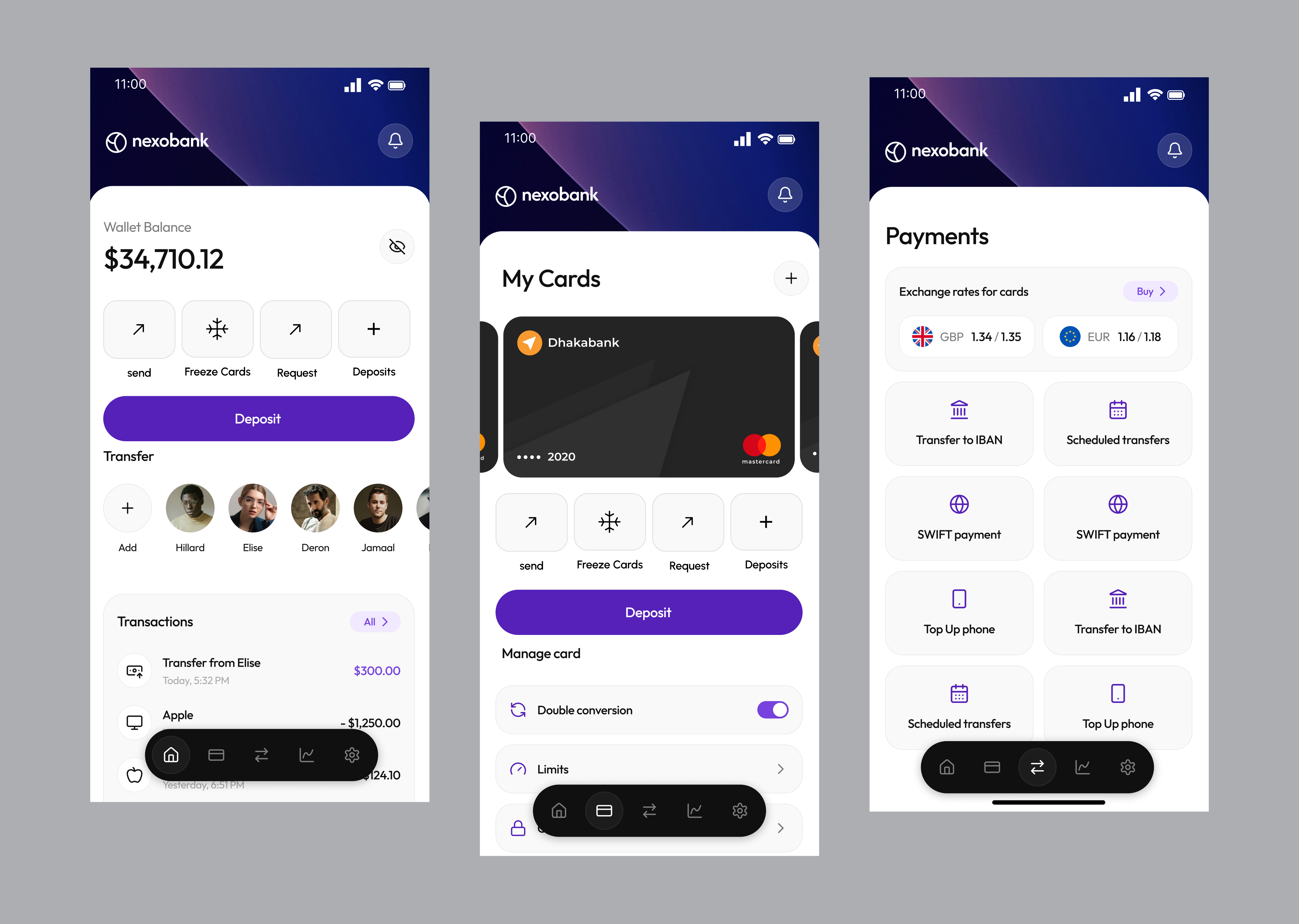 Modern Mobile Banking App UI/UX Design banking app design banking dashboard design design digital banking app ecommerce figma design finance app ui design finance mobile app finance mobile app ui fintech app ui fintech app ui ux fintech dashboard ui graphic design mobile banking app design mobile banking ui mobile wallet app ui modern fintech interface neobank app design ui uiux design