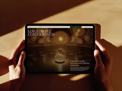 Diamond Rose Sanctuary [3D, Lotus Temple] 3d 3d interaction 3d motion behance branding design figma motion graphics retreats ui uidesign visual design web design webdesign webflow website design wellness