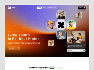Health & Wellness Website Hero Section design interface product service startup ui ux web website