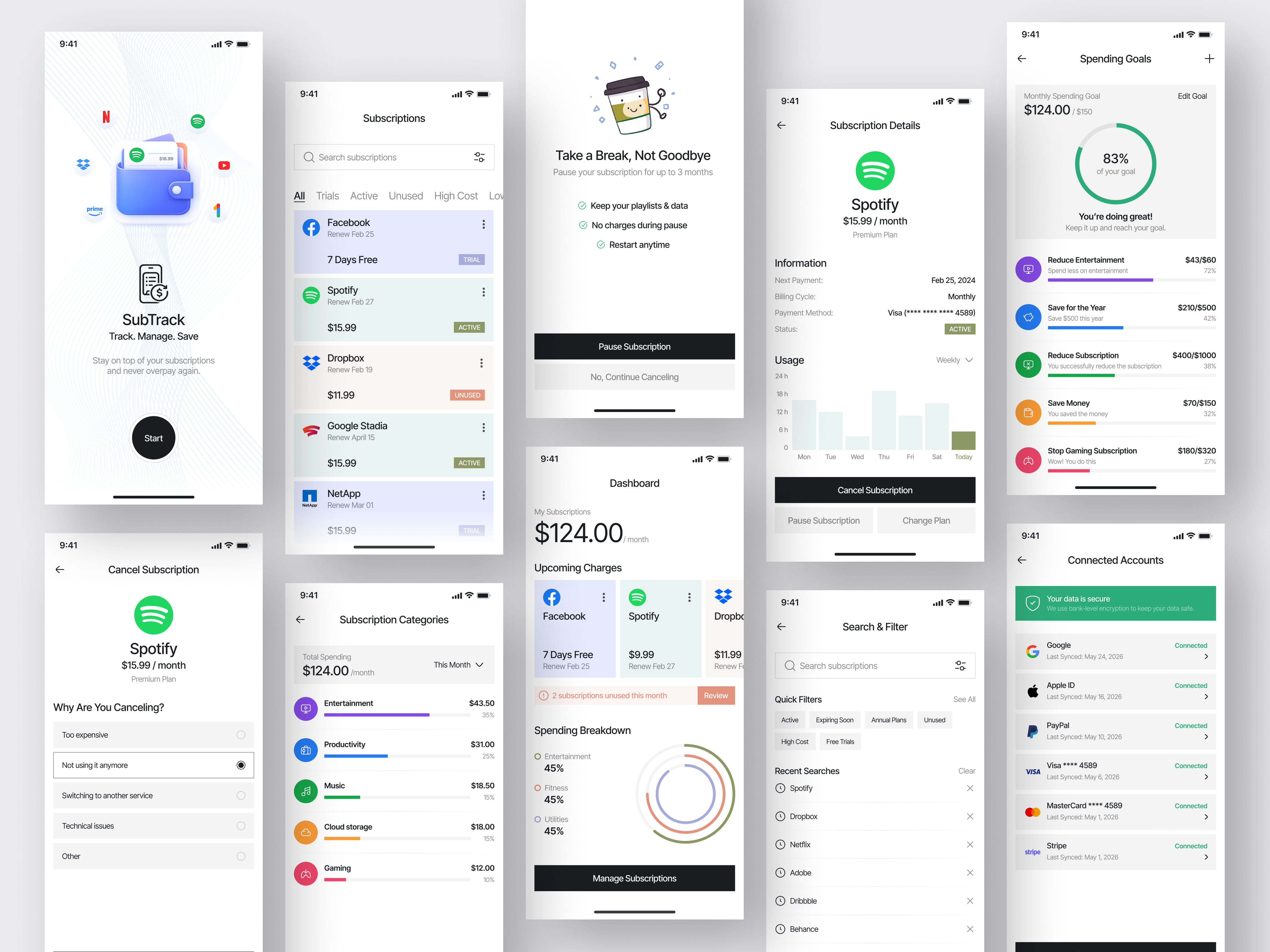 Subscriptions Manage & Track Mobile App