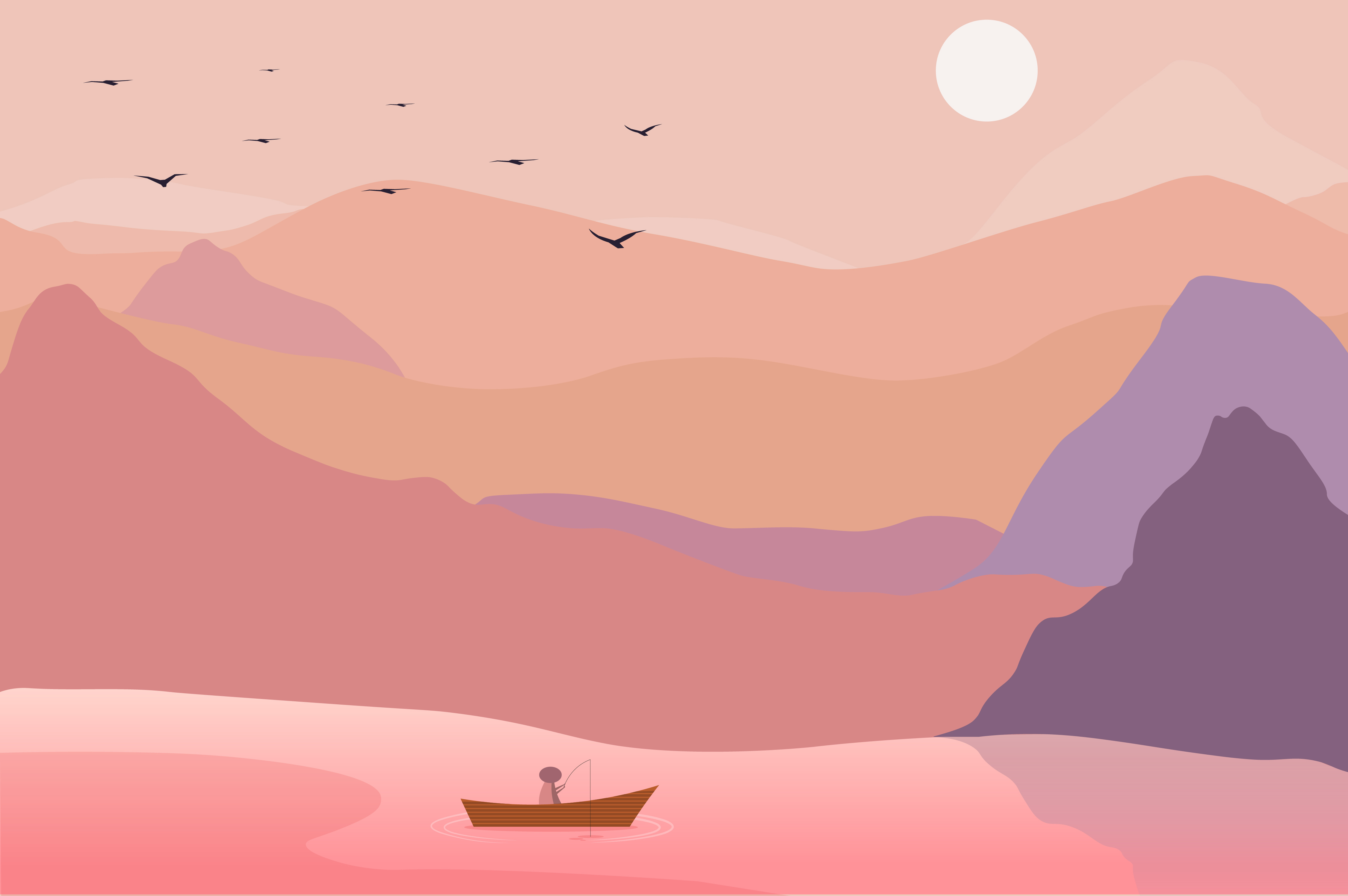 A Minimal Landscape design graphic design illustration vector