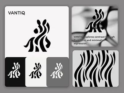 ZEBRA LOGO — VANTIQ brand design branding dark themed flowing logo graphic design identity design logo logo design minimalist monochrome simplicity visual identity zebra zebra logo