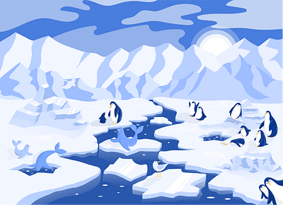 One Moment Of South Pole digital illustration illustration art illustrator