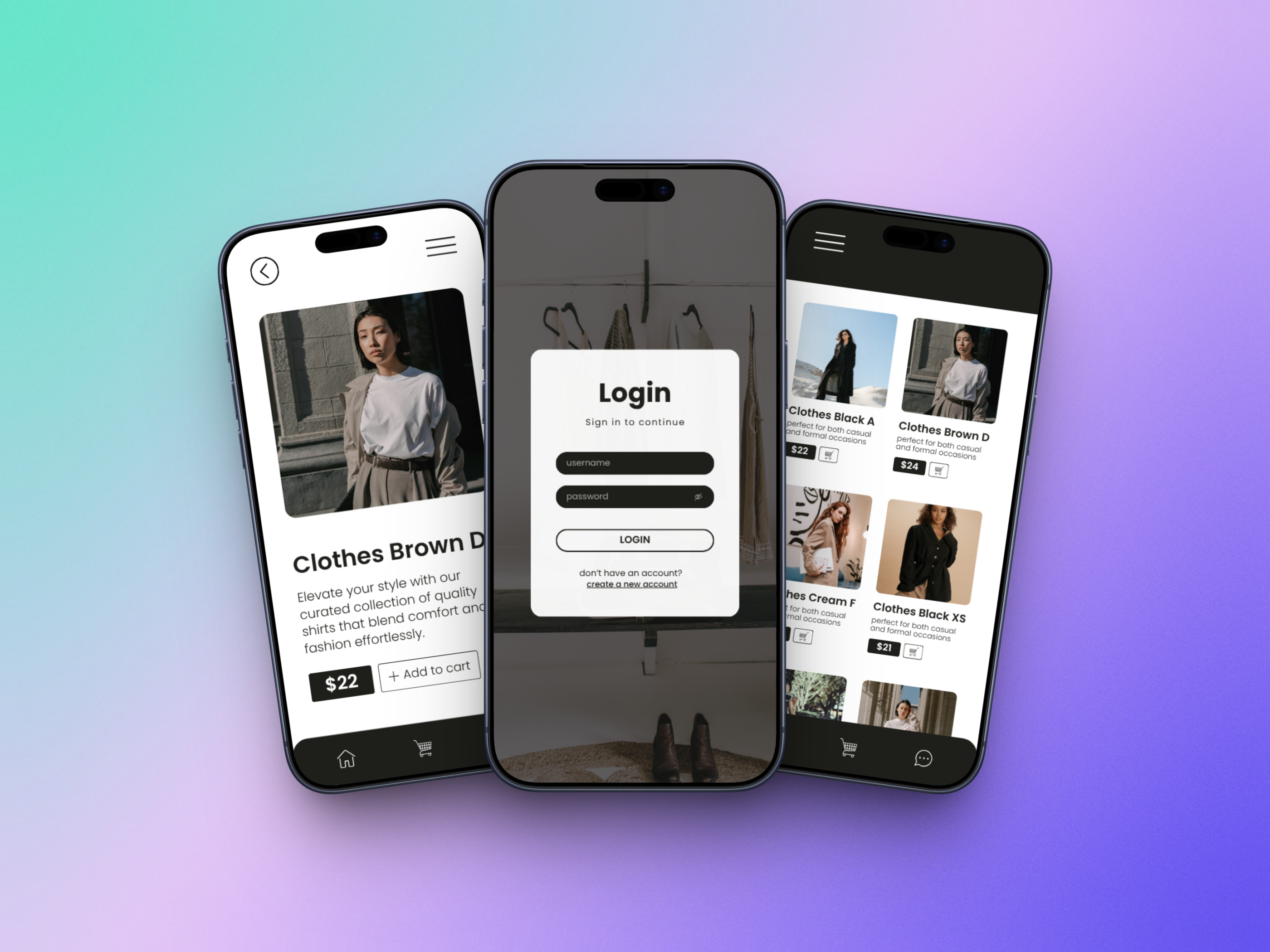 Minimalist Mobile App UI – Culinary & Fashion Concepts app interface fashion ecommerce figma app design food delivery app minimalist ui mobile app design ui ui ux design user experience