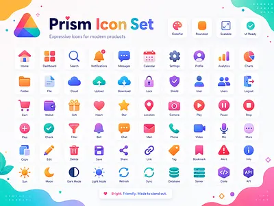 Prism Icon Set branding design ui vector