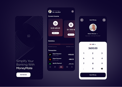 Finance service - Mobile app application bank banking design fanance mobile money service ui uiux ux