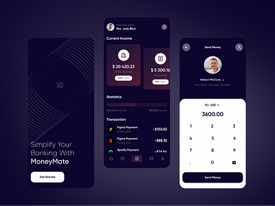 Finance service - Mobile app application bank banking design fanance mobile money service ui uiux ux