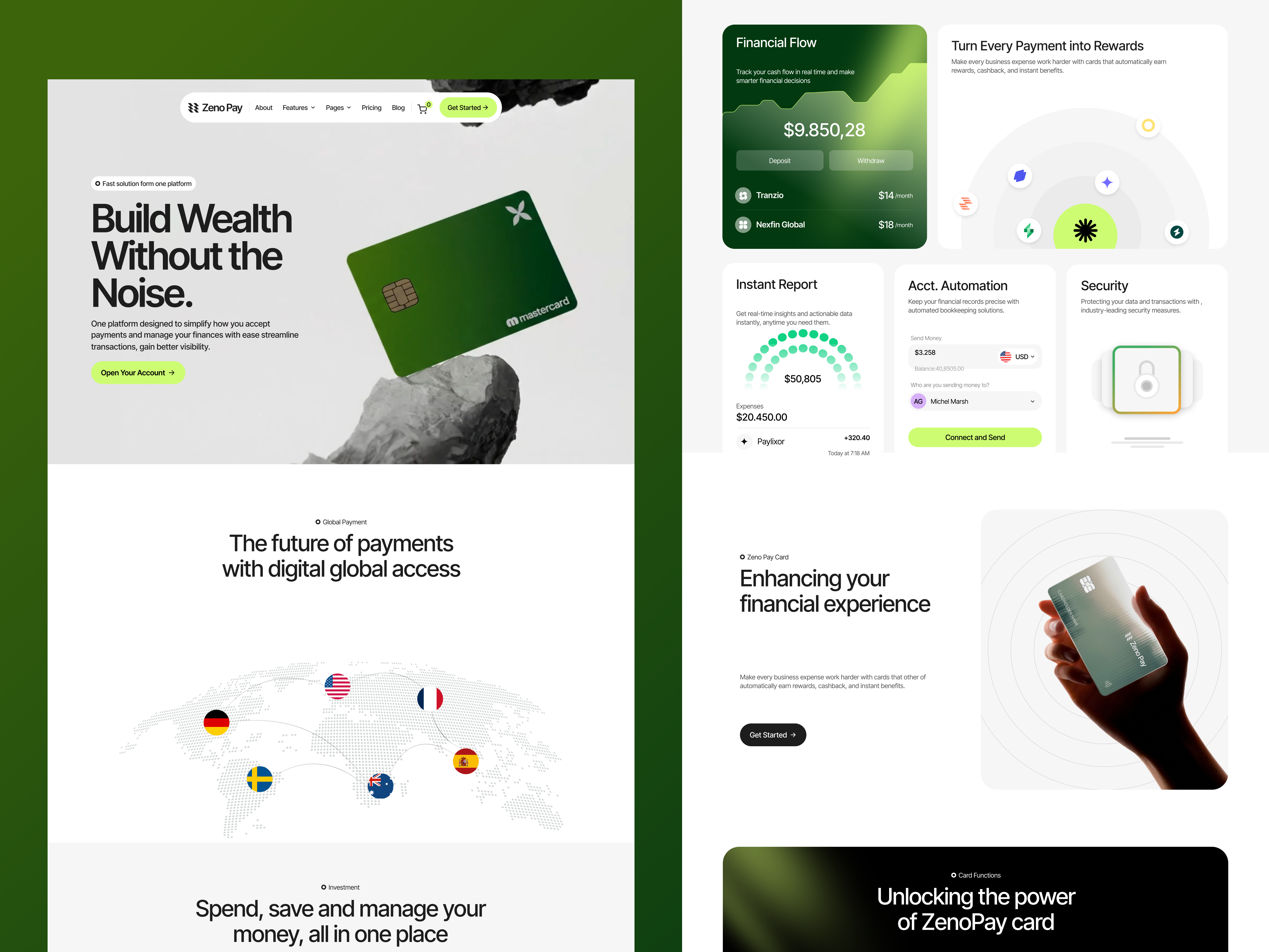 ZenoPay – Fintech & Payment Platform Webflow Template. branding design figma figmadesign landing page madeinwebflow mobile app nocode payment ui webflow