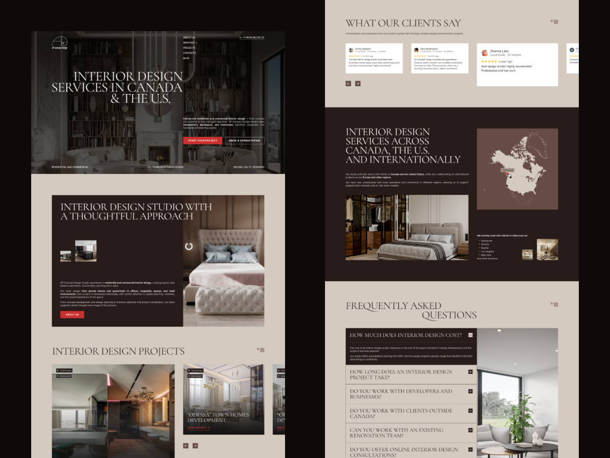 ApConcept — Interior Design Website. Golden Ratio