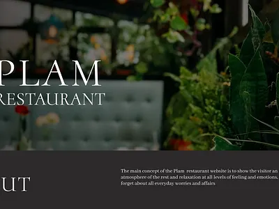Plam Restaurant UI graphic design ui