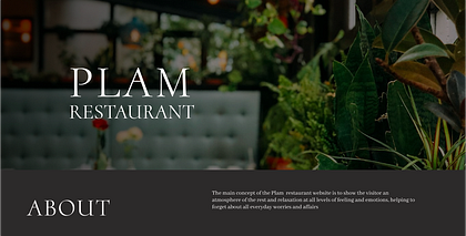 Plam Restaurant UI