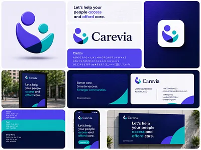 Carevia – Modern Healthcare Brand Identity Design branding dribbbledesign graphic design logo ux