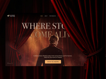 Immersive Theatre Landing Page — Emotion-Driven Web Design
