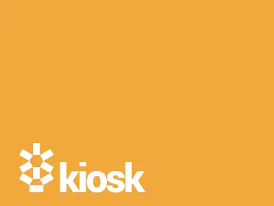 Kiosk box flower kiosk logo modern shop simple