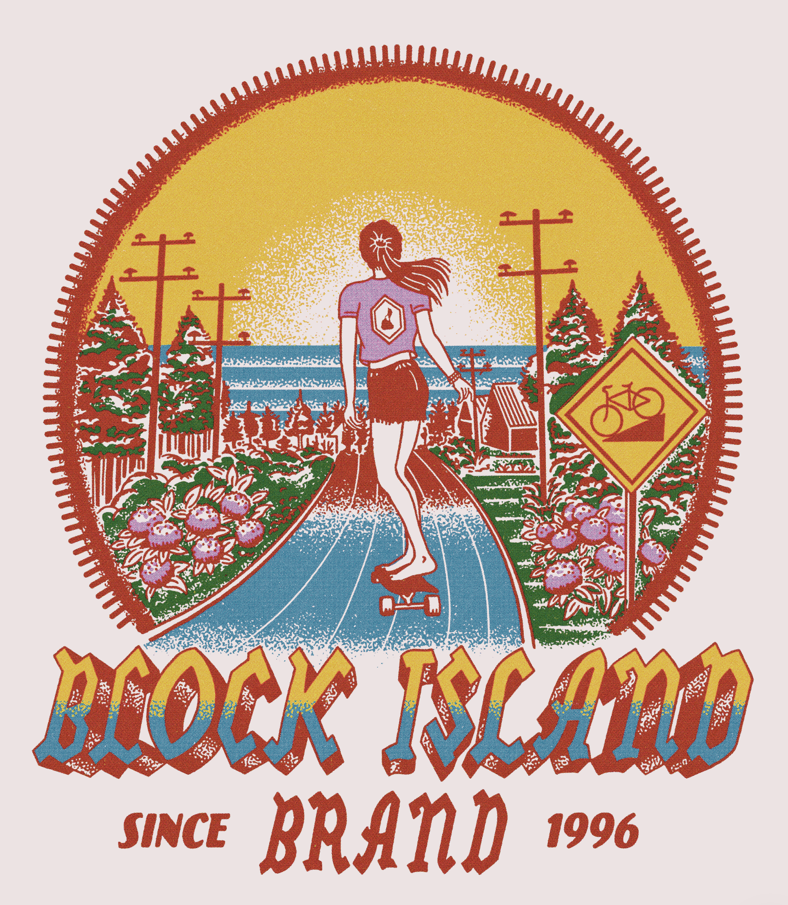 Summer Slide at Block Island branding graphic design logo