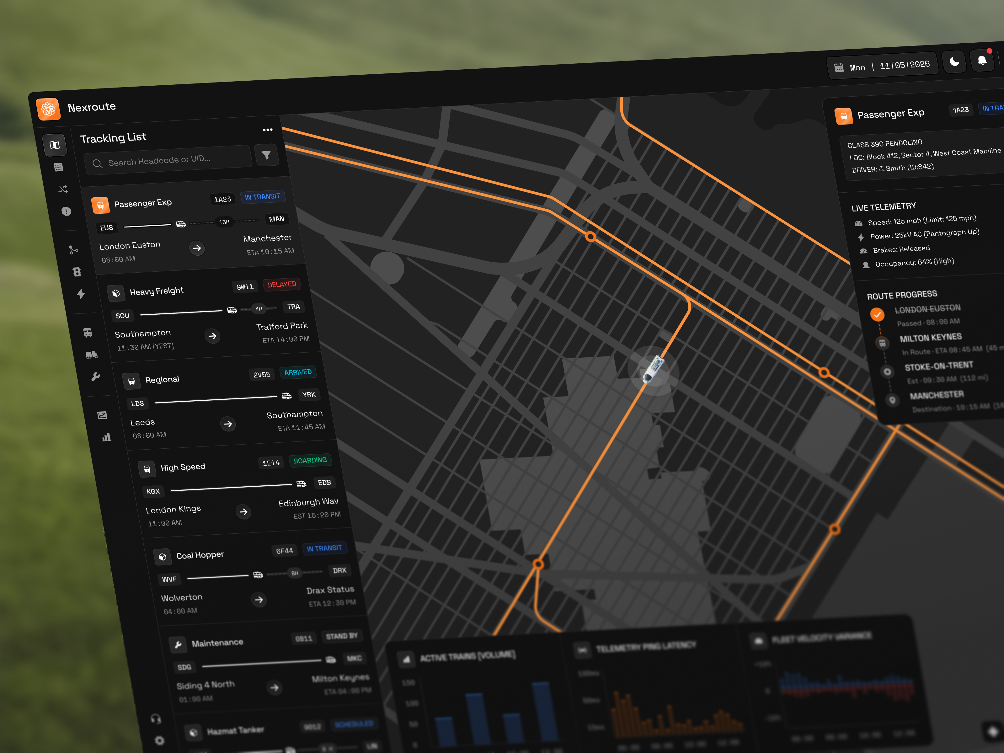 Railway Dispatch & Control System Dashboard achmadhakim b2b darkmode dashboard datavisualization dispatch enterprise interface logistic railway saas sparkpixel tech transportation ui ux