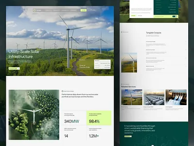 Verden— Sustainable Energy Service Page Corporate Website Design clean company website corporate website editorial website grid layout landing page luxury minimalist modern website service page service website sustainability sustainability website sustainable website ui ui design web design website website design wellness