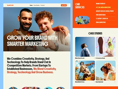 Marketing Landing Page agency creative design home page landing page marketing marketing agency ui ux web webdesign website