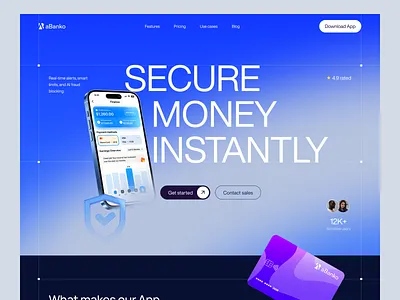 Website for a Financial App ✲ aBanko bank design finance financial interface mfs product service startup ui ux web website