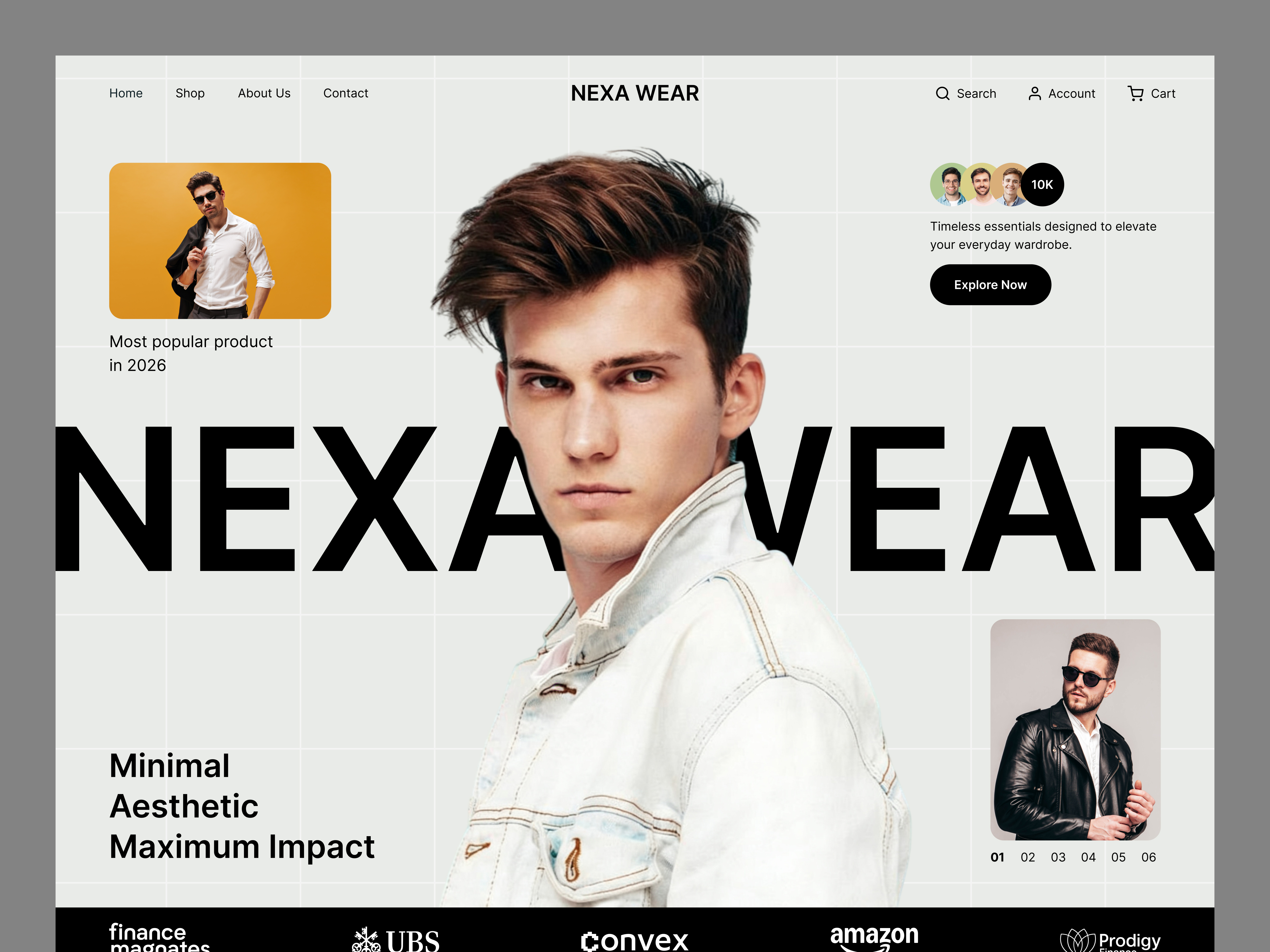 NexaWear - Fashion E-commerce Landing Page UI | Clothing | Qudra
