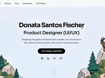 Personal portfólio UX/UI animation lading page motion graphics portfolio ui ux