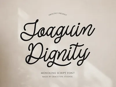 Joaguin Dignity | Monoline Script Font beautiful font beauty font calligraphy script font cursive fancy hand lettered font handwritting lettering logo luxury magazine modern monoline romantic font script font summer swashes wedding wedding font whimsical