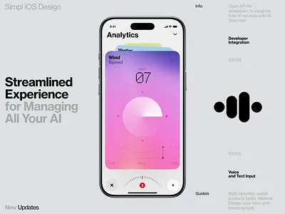 Weather Today ai dashboard data design interface news os slide voice