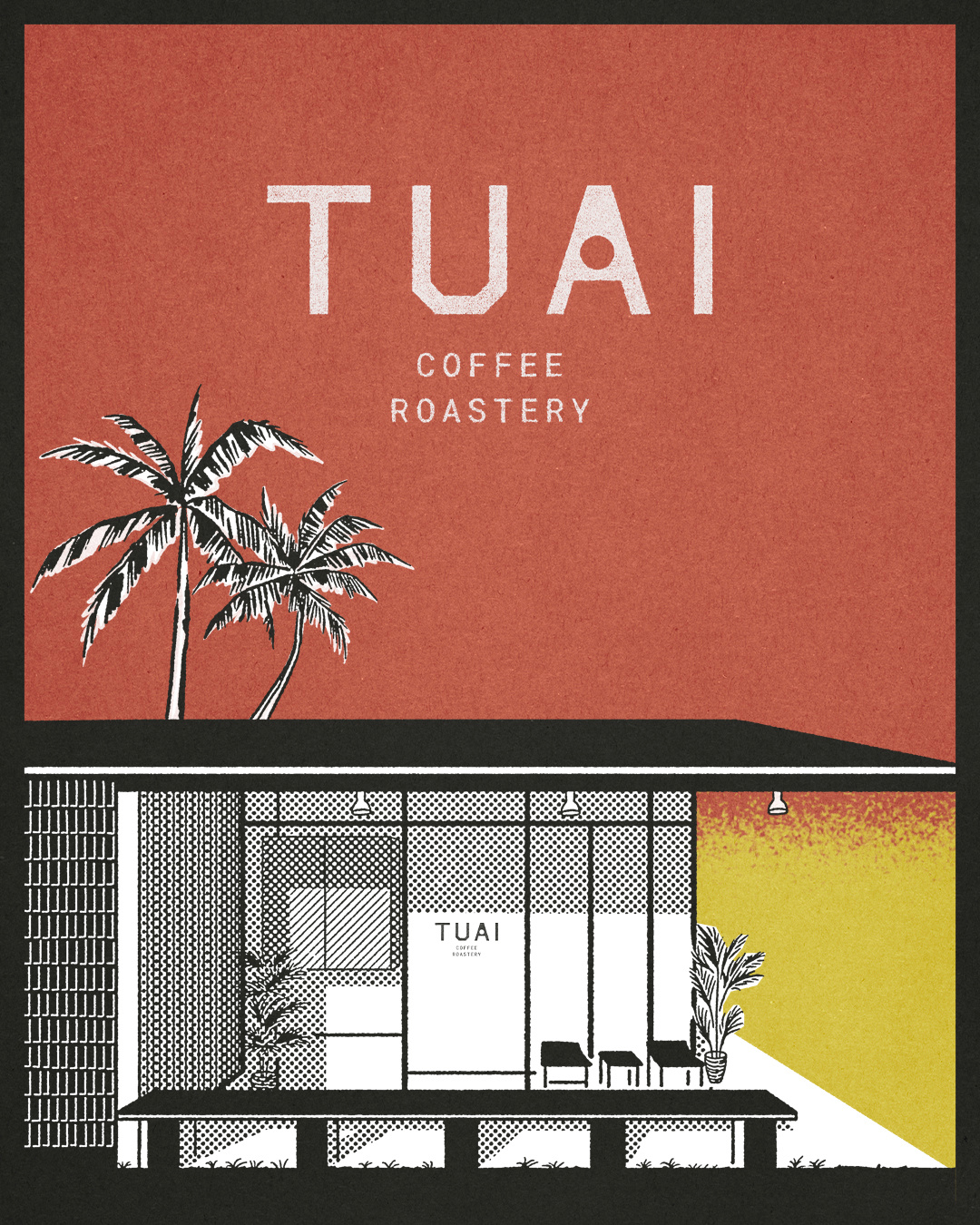 TUAI Coffee Roastery - Branding & Packaging branding coffee coffee roasters coffee roastery logo pakaging roastery vintage illustration