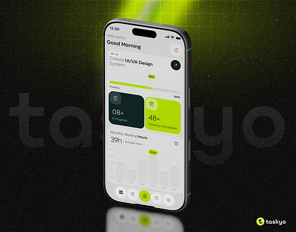 Modern AI Task Management Mobile App |  AI Workflow App Concept