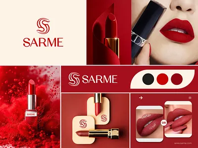 Cosmetic Brand Identity | premium Modern Logo Design brand branding cosmetics creative design graphic design illustration liptstick logo logodesign logos logotype minimal premium ui ux womensfashion