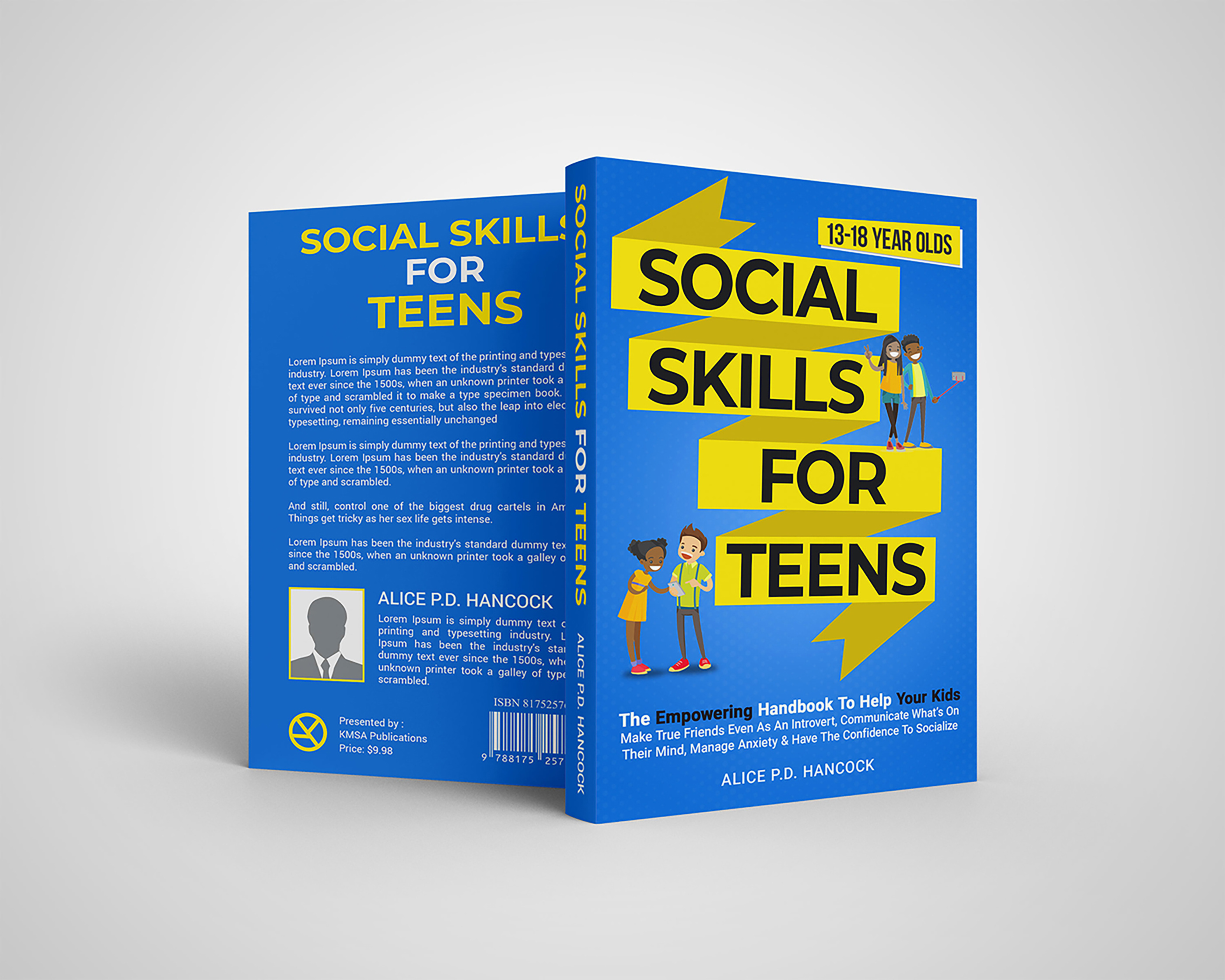 Social Skills for Teens – Book Cover Design amazon book cover book cover creative design ebook cover editorial design graphic designer kindle book cover modern book cover design social skills book cover teens book cover