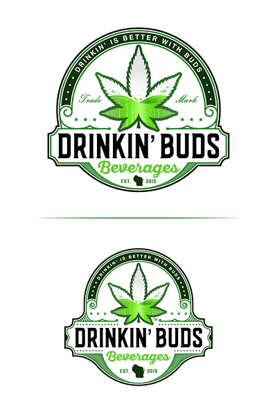 DRINKIN' BUDS Logo design branding design graphic design illustration logo vector