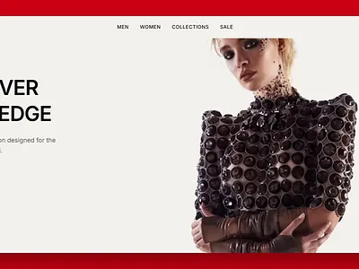 Editorial Fashion Hero — AI-Assisted Rebuild 3d ai development animation branding concept art design frontend development graphic design hero section illustration landing page logo motion graphics ui web design website development