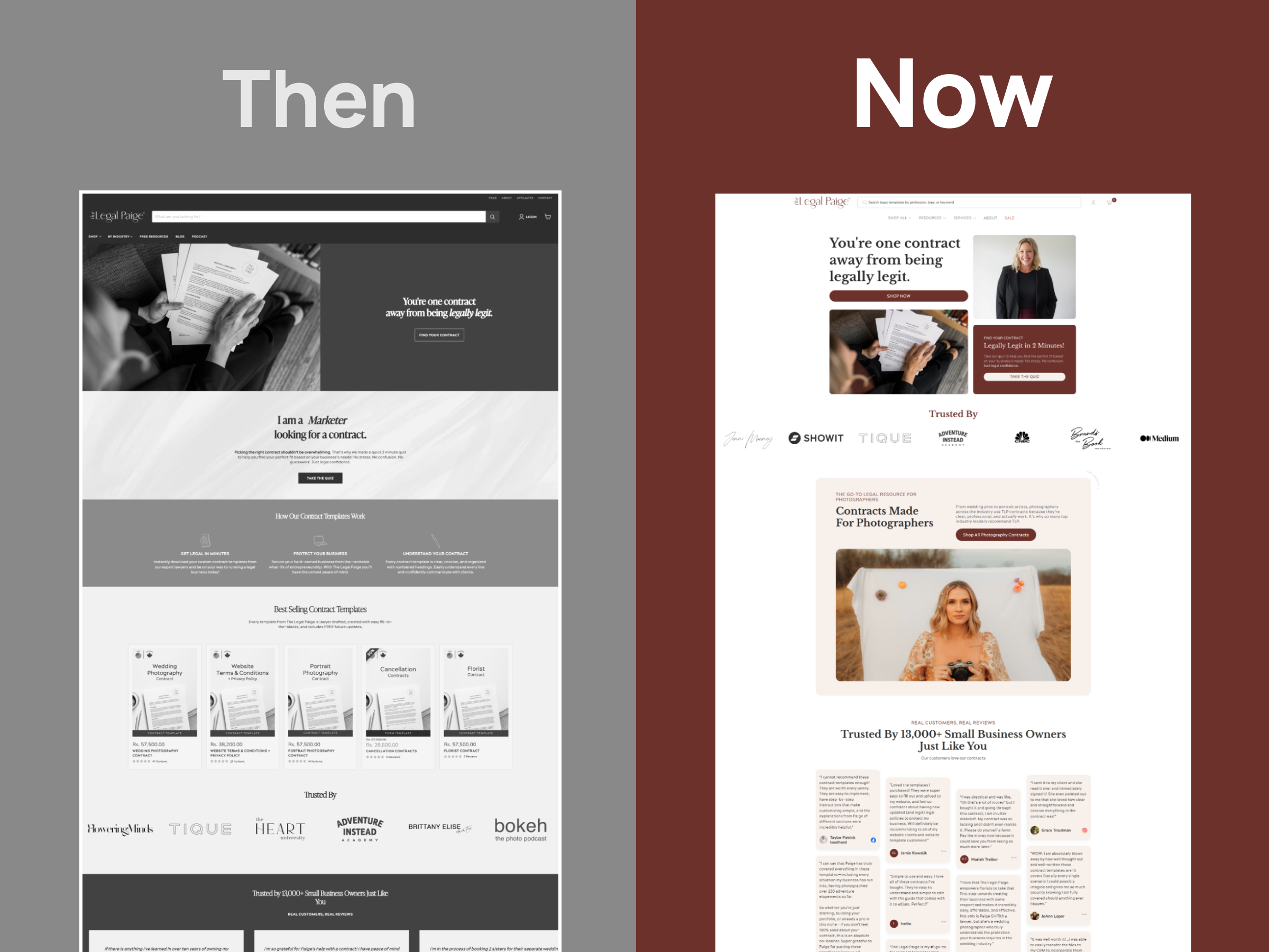 The Legal Paige — UX Redesign redesign then vs now ui ui design uiux design user flow ux ux research web design web redesign