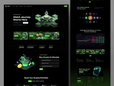 Crypto Landing Page | Animation 3d animation bitcoin crypto crypto landing page finance financial fintech futuristic website landing page landing page redesign modern landing page saas startup stocks trading uiux web design