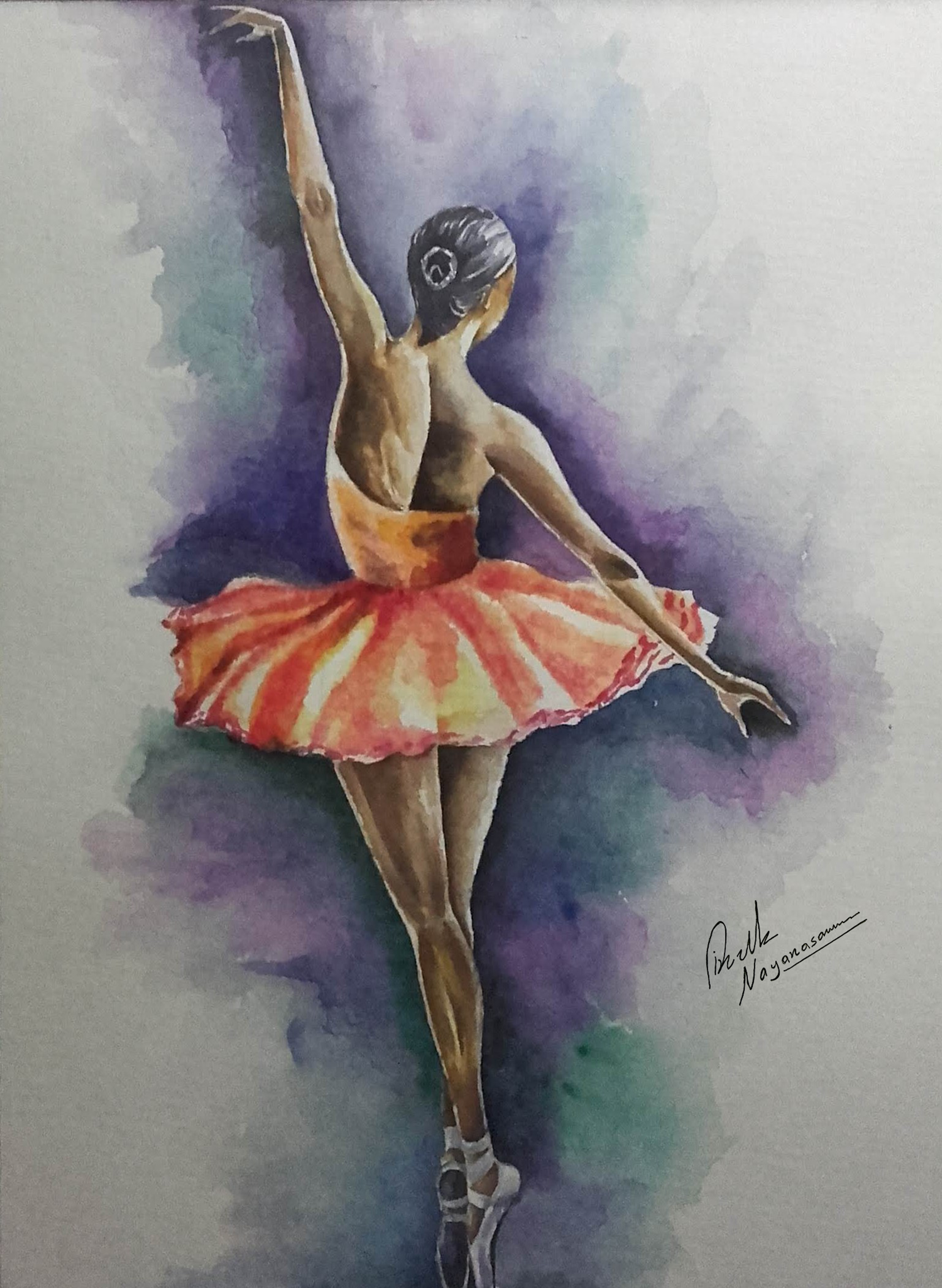 Grace in Watercolor — Ballerina Art
