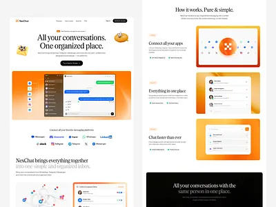 Smart Messaging Platform chat design messaging platform product saas startup ui ux