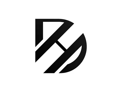Simple HD Letter Logo branding design dh logo graphic design hd letter logo hd logo letter hd logo logo monogram logo typography vector