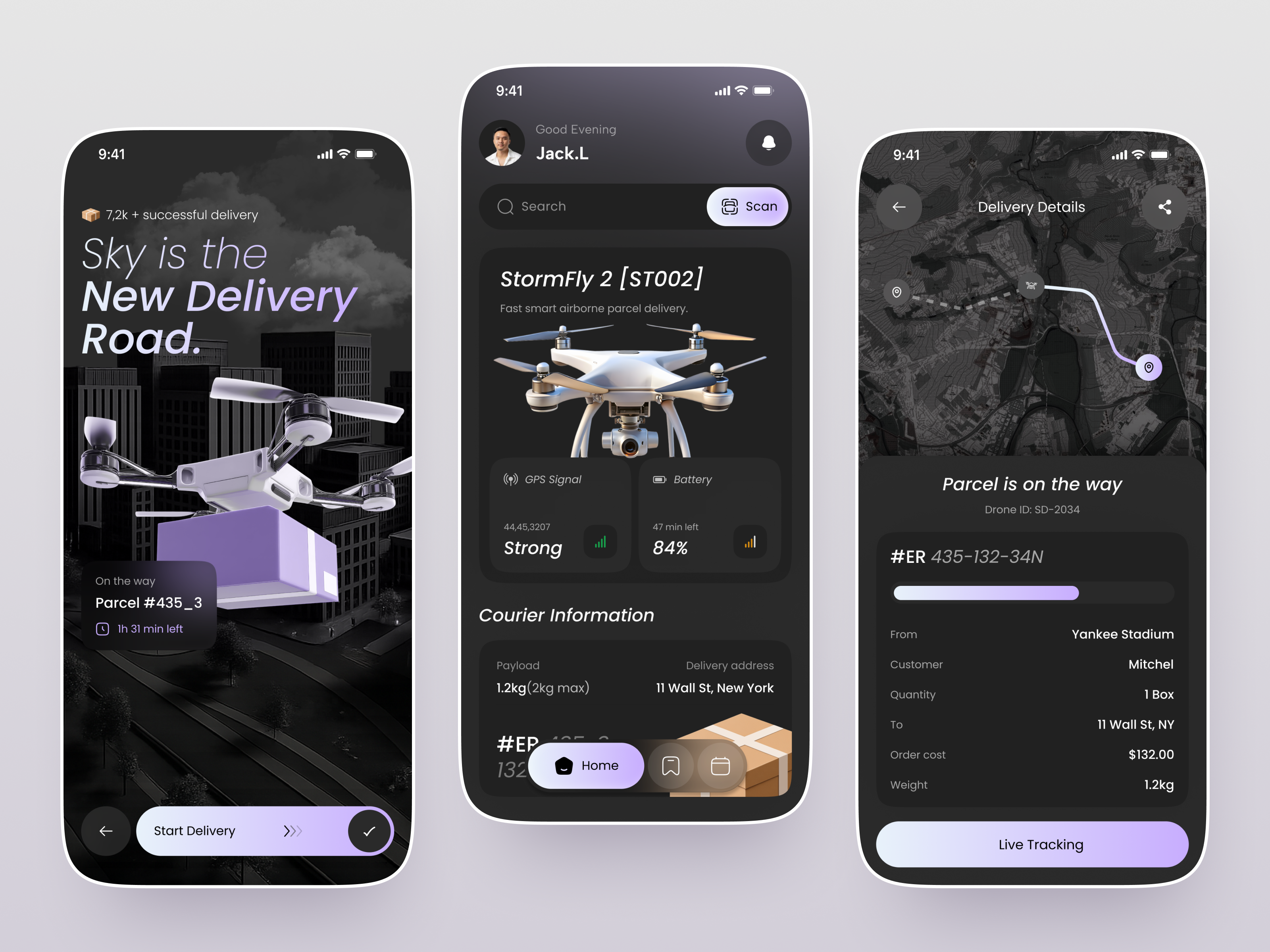 Delivery Mobile App UI/UX Design | Smart Logistics Tracking app inspiration app redesign delivery app drone app drone delivery ecommerce app ios app redesign logistics app mobile mobile app mobile app design mobile app ui mobile ui neo brutalism parcel tracking tracking app transportation app warehouse app