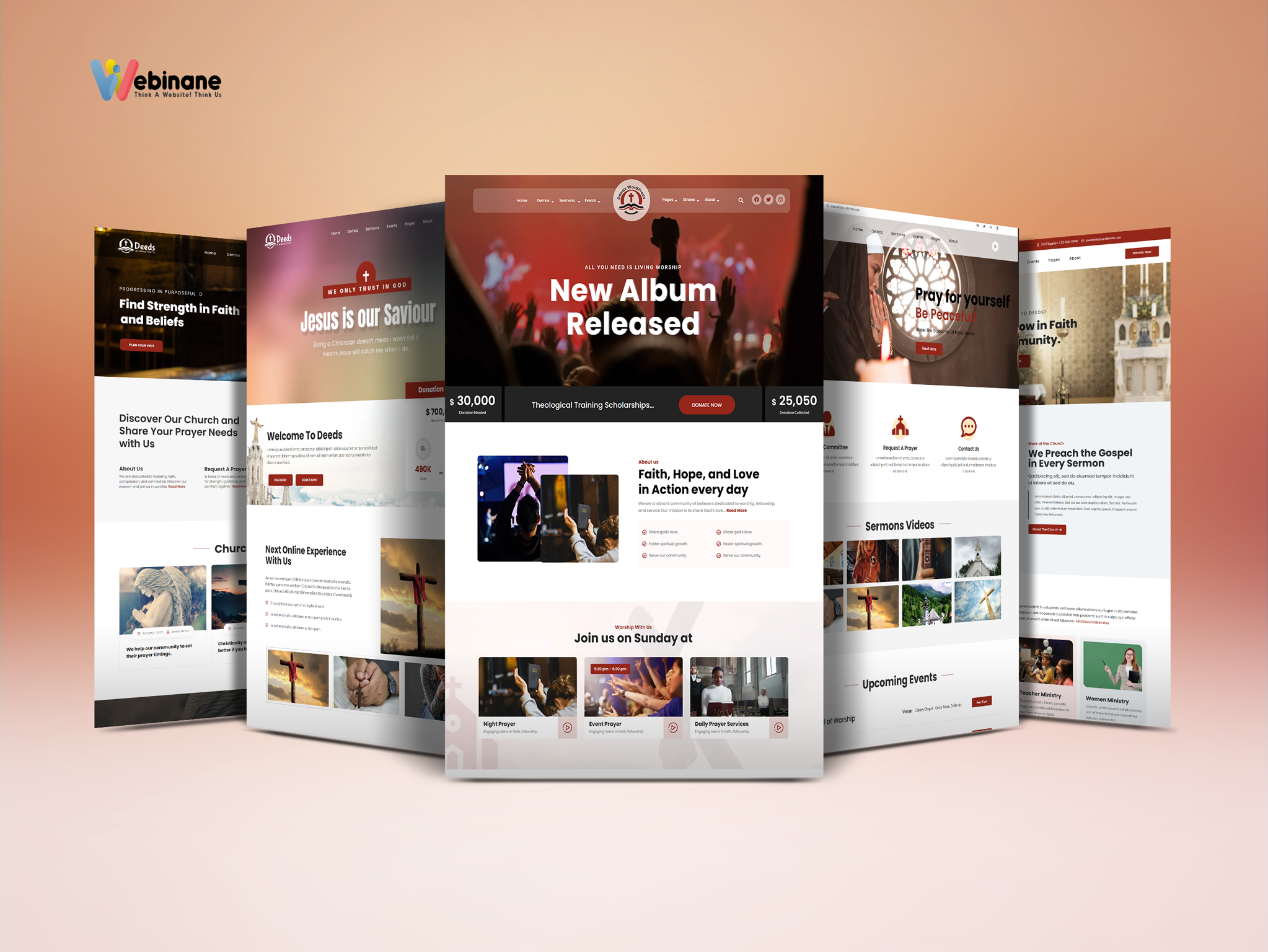 Modern Church Website UI/UX | Faith-Based Christian Landing Page best web design christian church church branding church landing page church logo church website community app faith home page landing page online sermons theme religion theme religion website ui ux web webflow webflow template website design