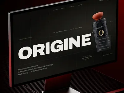 Luxury Skincare Website UI — Dark Editorial Web Design brand design dark theme dark ui dribbble e commerce inspiration design landing page design luxury design minimal design premium template product design skincare ui ui design ux design web design