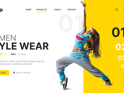 Woman Style Wear web UI clear fashion home page marketplace modern online stores outfit streetwear ui ux web website woman style