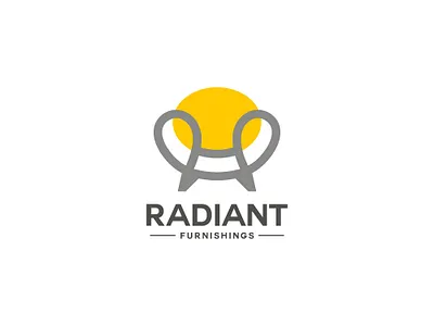 Radiant Furnishings_creative sofa_logo brandiderntity branding brandmark companylogo creative sofa logo design graphic design illustrator logo sofa logo sun sofa logo
