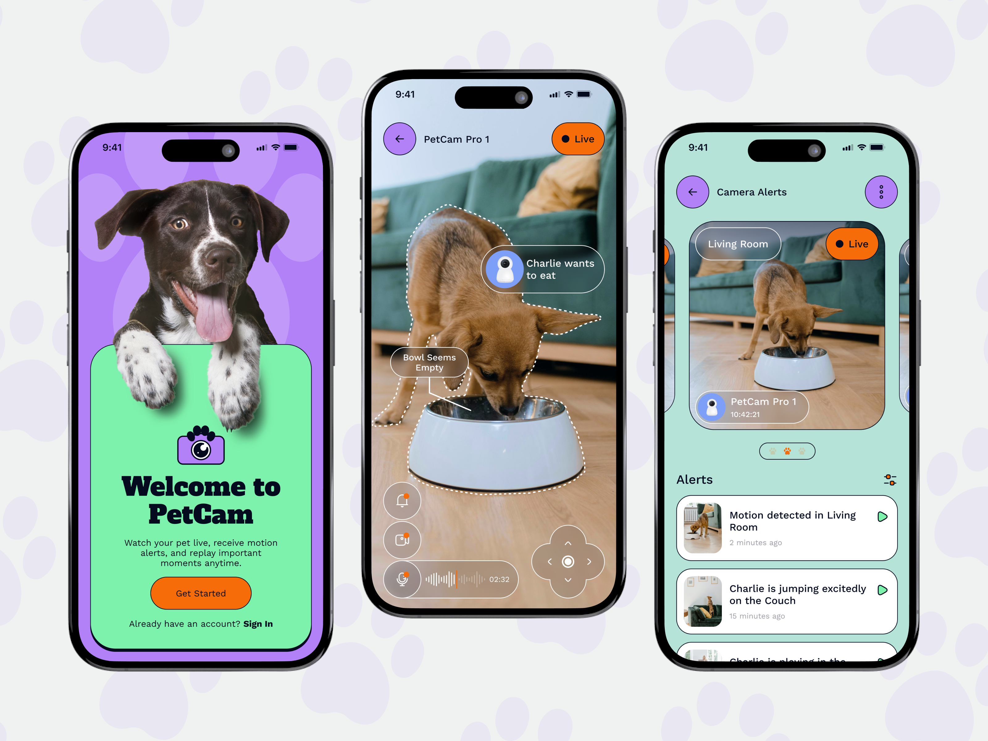 Pet Camera App | Pet Care App Design