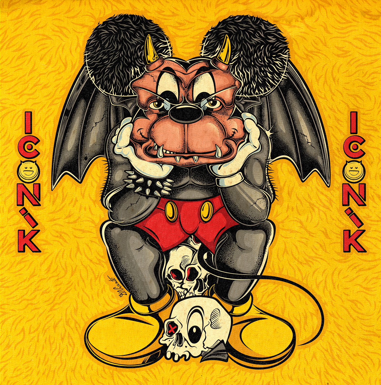 TEEN GARGOYLE #26 – MICKEY MOUSE VIBES animation tribute cartoon cartoon nostalgia character classic cartoon creature cult david vicente disney gargoyle illustration lowbrow art mickey mickey mouse monster pop culture punk retro vintage weird